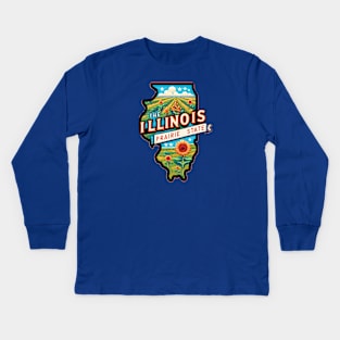 Illinois Lover Kids Long Sleeve T-Shirt